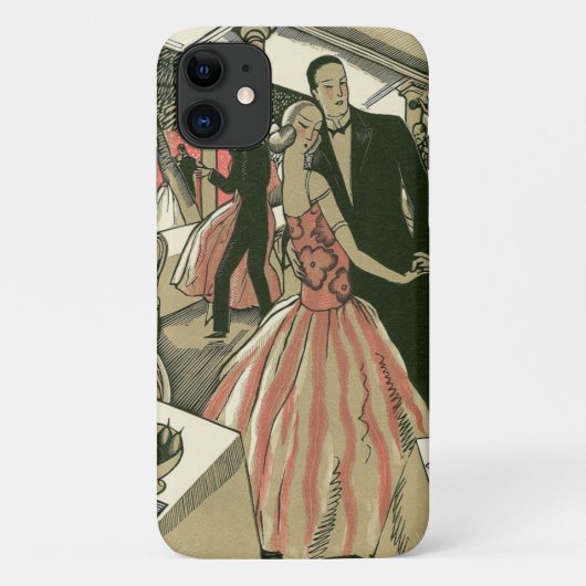 アールデコ調のヴィンテージ ウェディング、新婚夫婦のファーストダンス Case-Mate iPhoneケース (裏面)