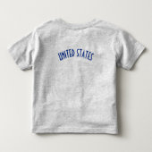 アールデコ調の伝統的な旗｜アメリカ｜1920年代 トドラーTシャツ (裏面)