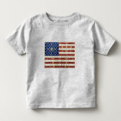 アールデコ調の伝統的な旗｜アメリカ｜1920年代 トドラーTシャツ (正面)