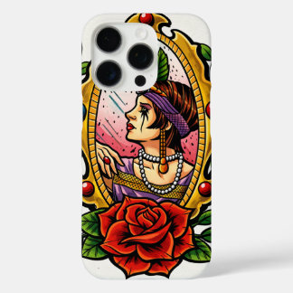 アールデコ調の優雅な魅力 – 鏡のフレームの中の1920年代の女性 iPhone 16 PROケース