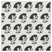 アールデコ調の大きな帽子の女性 グローブ RL ファブリック (見本)