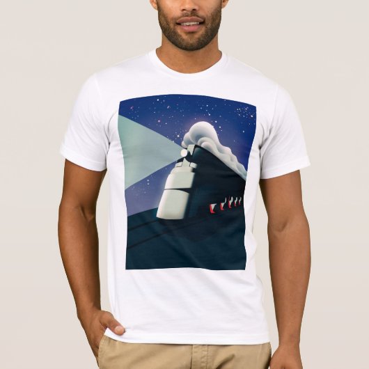 アールデコ調の機関車 Tシャツ (正面)