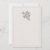 アールデコ調の結婚式招待状テンプレート 招待状 (裏面)
