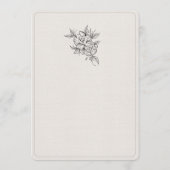 アールデコ調の結婚式招待状テンプレート 招待状 (裏面)