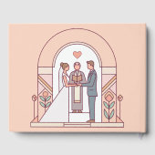 アールデコ調の絵本のような結婚式 ゲストブック (裏面)