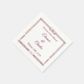 アールデコ調の絵本のような結婚式 スタンダードカクテルナプキン (角)