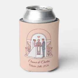 アールデコ調の絵本のような結婚式 缶クーラー