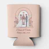 アールデコ調の絵本のような結婚式 缶クーラー (裏面)