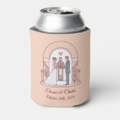 アールデコ調の絵本のような結婚式 缶クーラー (缶裏面)