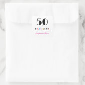 アールデコ調の華やかな50歳の誕生日パーティー スクエアシール (バッグ)