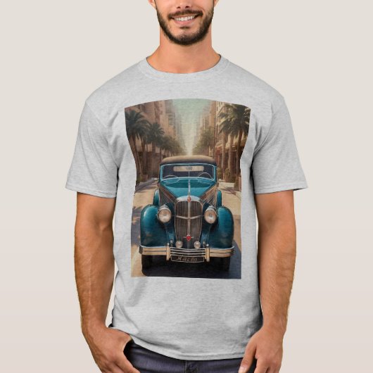 アールデコ調の車 Tシャツ (正面)