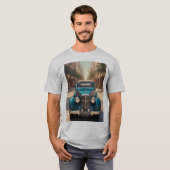 アールデコ調の車 Tシャツ (正面フル)