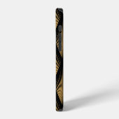 アールデコ調の黒と金の柄 iPhoneケース (左側面)
