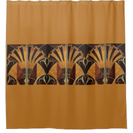 アールデコ象嵌木細工 シャワーカーテン