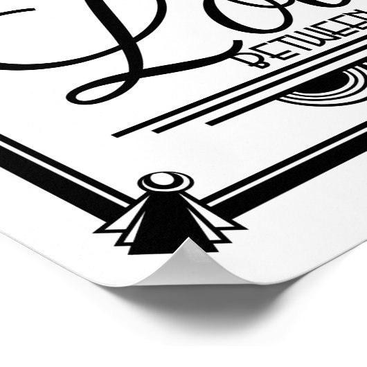 アールデコ賛美この食色変化B/G ポスター (角)