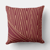 アールデコ赤と金ゴールド装飾用クッション クッション (裏面)