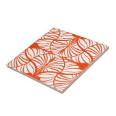 アールデコ赤エレガントと白のガッシュホタテ タイル (側面)