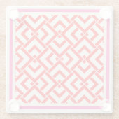 アールデコ赤プリント色鮮やか ガラスコースター (裏面)