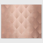 アールデコ赤面バラ銅エレガント形状 ラッピングペーパー (フラット)