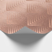 アールデコ赤面バラ銅エレガント形状 ラッピングペーパー (角)