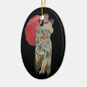 アールデコ踊り、ヴィンテージラブ&ロマンス セラミックオーナメント (左)