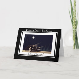 アールデコ車夫挨拶カード カード