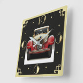 アールデコ車 スクエア壁時計 (傾斜)