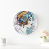 アールデコ轟音20代女性1920sスクエアウォール ラージ壁時計 (ホーム)