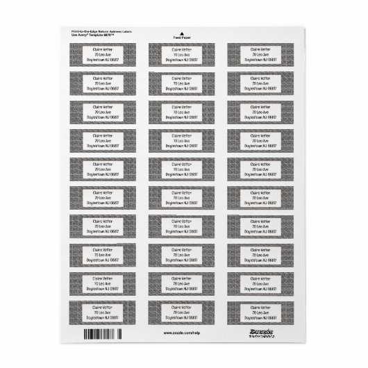 アールデコ迷路 ラベル (フルシート)