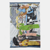 アールデコ通りシーン キッチンタオル (縦)