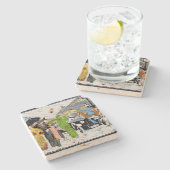 アールデコ通りシーン ストーンコースター (横)