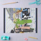 アールデコ通りシーン 薄葉紙 (クラフト)