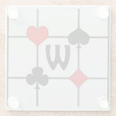 アールデコ遊のカードがv2に適合モノグラムの ガラスコースター (裏面)