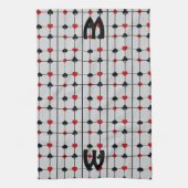 アールデコ遊のカードがv2に適合モノグラムの キッチンタオル (縦)