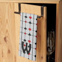 アールデコ遊のカードがv2に適合モノグラムの キッチンタオル