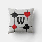 アールデコ遊のカードがv2に適合モノグラムの クッション (裏面)