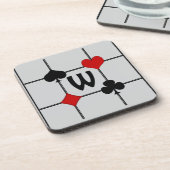 アールデコ遊のカードがv2に適合モノグラムの コースター (左側)