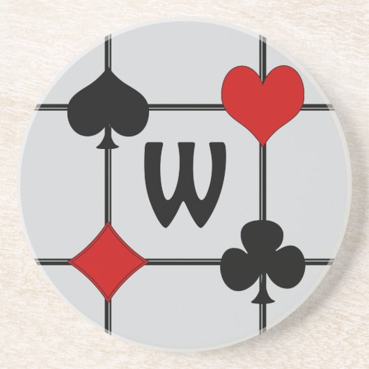 アールデコ遊のカードがv2に適合モノグラムの コースター (正面)