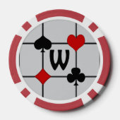 アールデコ遊のカードがv2に適合モノグラムの ポーカーチップ (裏面)