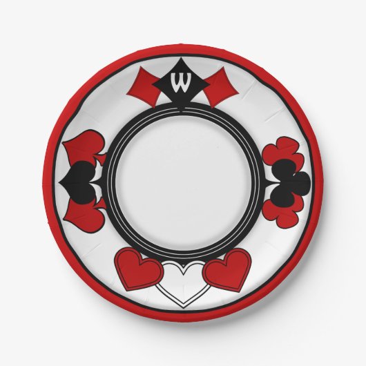 アールデコ遊のカードスーツ – モノグラムの ペーパープレート (正面)