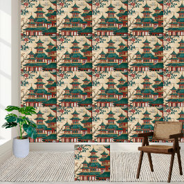 アールデコ重石塔文瓦 タイル