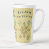 アールデコ金ゴールドとティール（緑がかった色）フランスのヴィンテージアート カフェラテマグ (右)