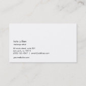 アールデコ金ゴールドと黒いジオメト縁どリ」 名刺 (裏面)