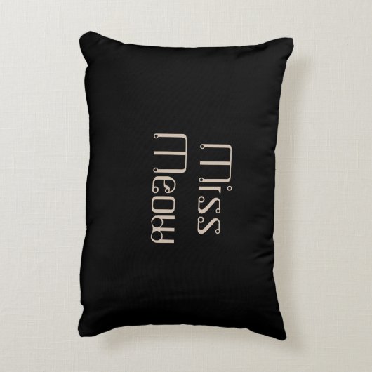 アールデコ金ゴールドと黒エジプトスタイル猫 アクセントクッション (裏面(縦))