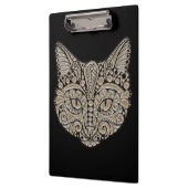アールデコ金ゴールドと黒エジプトスタイル猫 クリップボード (左)
