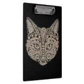 アールデコ金ゴールドと黒エジプトスタイル猫 クリップボード (右)
