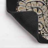 アールデコ金ゴールドと黒エジプトスタイル猫 マウスパッド (コーナー)