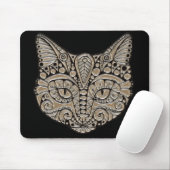 アールデコ金ゴールドと黒エジプトスタイル猫 マウスパッド (マウス)