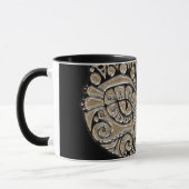 アールデコ金ゴールドと黒エジプトスタイル猫 マグカップ (左)