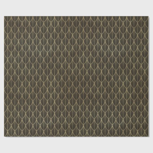 アールデコ金ゴールドエレガントはかりで測ホタテ模様 ラッピングペーパー (フラット)